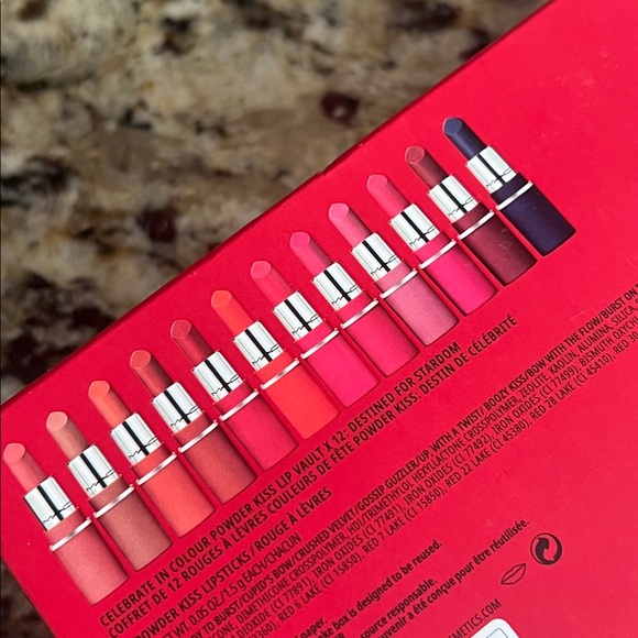 ❄️⚡️MAC Cosmetics Celebrate In Colour Powder Kiss Lip Vault x12 - Picture 9 of 10